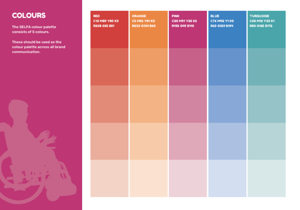 SELFA Brand Colours